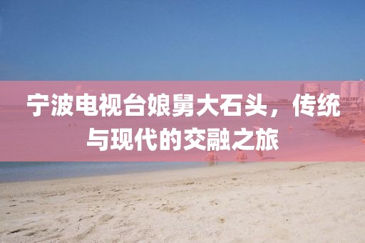 寧波電視臺娘舅大石頭，傳統(tǒng)與現(xiàn)代的交融之旅