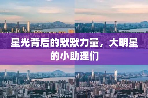 星光背后的默默力量，大明星的小助理們