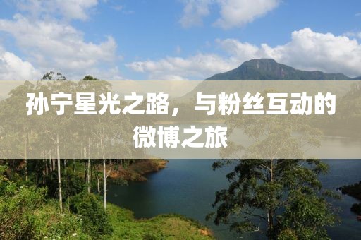 孫寧星光之路，與粉絲互動(dòng)的微博之旅