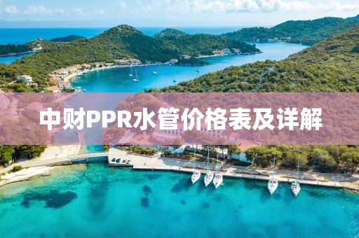 中財PPR水管價格表及詳解