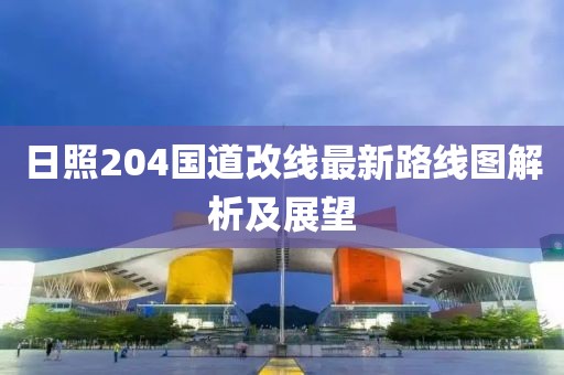 日照204國道改線最新路線圖解析及展望