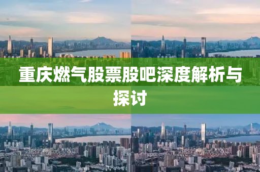 重慶燃氣股票股吧深度解析與探討