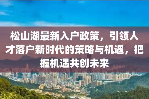松山湖最新入戶政策，引領(lǐng)人才落戶新時代的策略與機遇，把握機遇共創(chuàng)未來