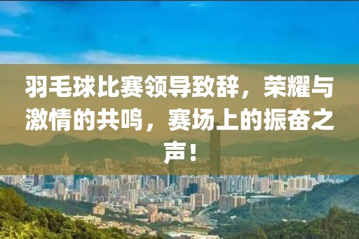 羽毛球比賽領(lǐng)導(dǎo)致辭，榮耀與激情的共鳴，賽場上的振奮之聲！