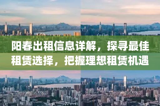 陽春出租信息詳解，探尋最佳租賃選擇，把握理想租賃機(jī)遇