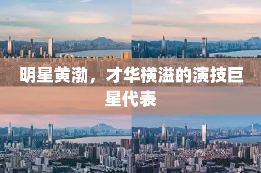 明星黃渤，才華橫溢的演技巨星代表