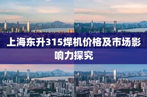 上海東升315焊機(jī)價(jià)格及市場(chǎng)影響力探究