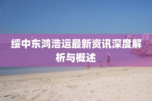 綏中東鴻浩運(yùn)最新資訊深度解析與概述