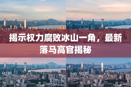 揭示權力腐敗冰山一角，最新落馬高官揭秘