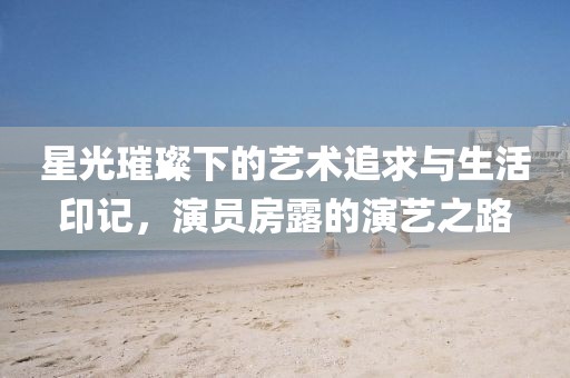 星光璀璨下的藝術(shù)追求與生活印記，演員房露的演藝之路