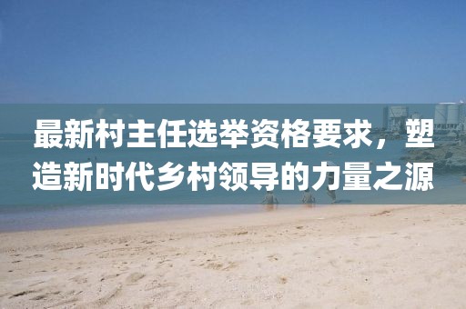 最新村主任選舉資格要求，塑造新時(shí)代鄉(xiāng)村領(lǐng)導(dǎo)的力量之源