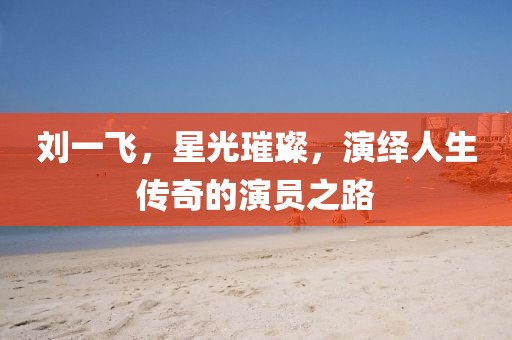 劉一飛，星光璀璨，演繹人生傳奇的演員之路