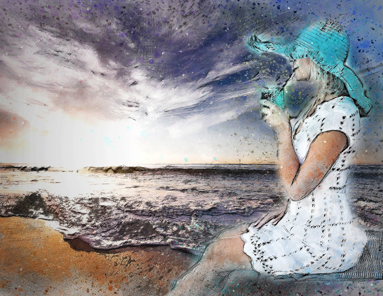 美女動(dòng)漫圖片的藝術(shù)世界，唯美瞬間與藝術(shù)的碰撞